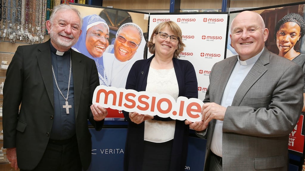 Sr Kathleen McGarvey at the media launch in Dublin last month to mark the rebranding of  World Mission Ireland as Missio Ireland