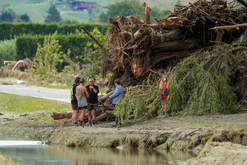 Cylcone Gabrielle in New Zealand has so far displaced 10,000 people. Photograph: STR/AFP via Getty Images