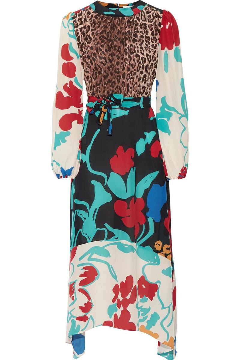 Rixo London: leopard and floral print dress, €450