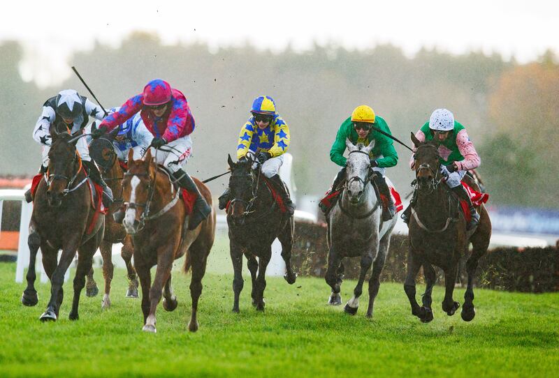 REPRO FREE ***PRESS RELEASE NO REPRODUCTION FEE*** EDITORIAL USE ONLY
Fairyhouse Winter Festival, Fairyhouse Racecourse, Meath 1/12/2024
Bar One Racing Royal Bond Novice Hurdle
Danny Mullins onboard Tounsivator comes home to win
Mandatory Credit ©INPHO/Tom Maher