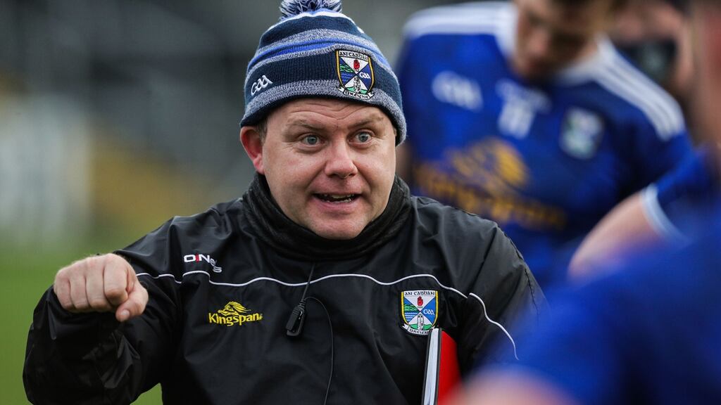 Cavan manager Mickey Graham: “We’re just delighted to be still playing football at this time of year. They’re only seven teams left in the country, Cavan are one of them.” Photograph: Inpho
