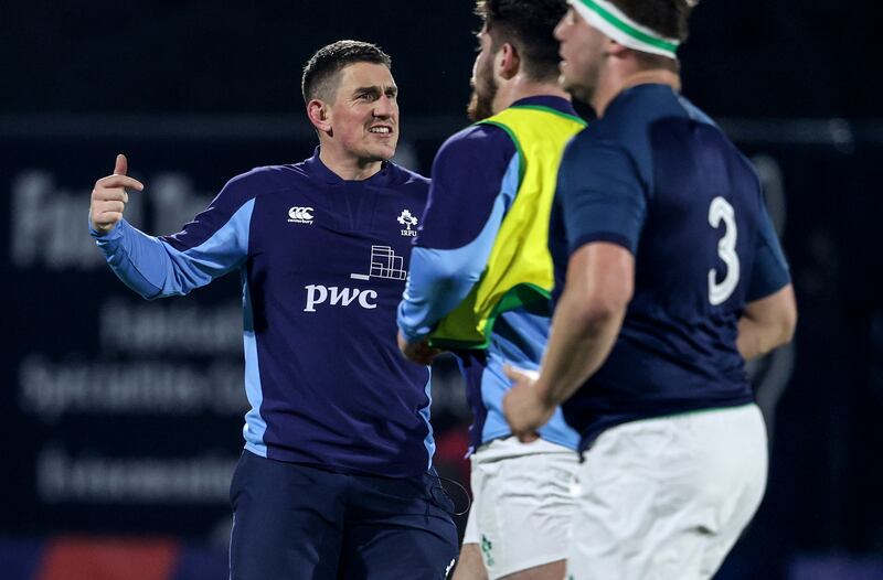Former Ireland outhalf Ian Keatley is now backs coach for the U20s. Photograph: Dan Sheridan/Inpho