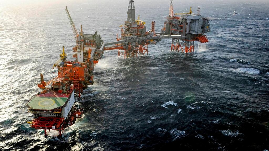 BP’s Valhall platform in the Norwegian North Sea. BP is to cut 4,000 jobs globally, with some 600 jobs to be lost on the North Sea. Photograph: EPA/BP