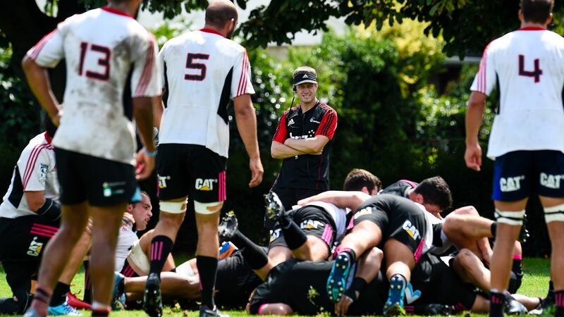 Ronan O’Gara watching his side train at Rugby Park, Christchurch, New Zealand. Photograph:  John Davidson/Inpho