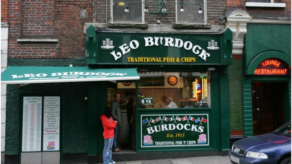 The Leo Burdock fish and chip shop in Christchurch, Dublin. Photograph: Bryan O’Brien/Irish Times