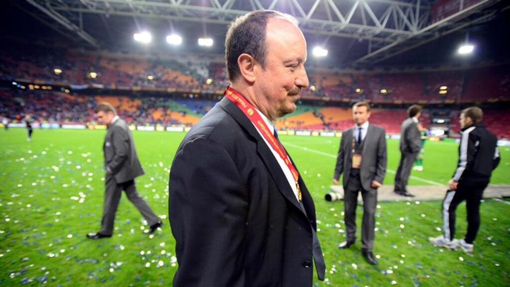 Chelsea’s manager Rafael Benitez will walk away a winner. Photograph: Dylan Martinez/Reuters