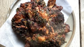 Glazed ginger and miso chicken thighs