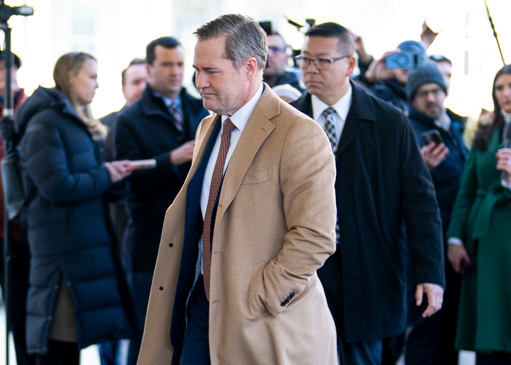 US national security adviser Mike Waltz walking into the West Wing on Thursday. The Venmo oversight represents a further security breach days after the Yemen attack plans security breach emerged. Photograph: The New York Times