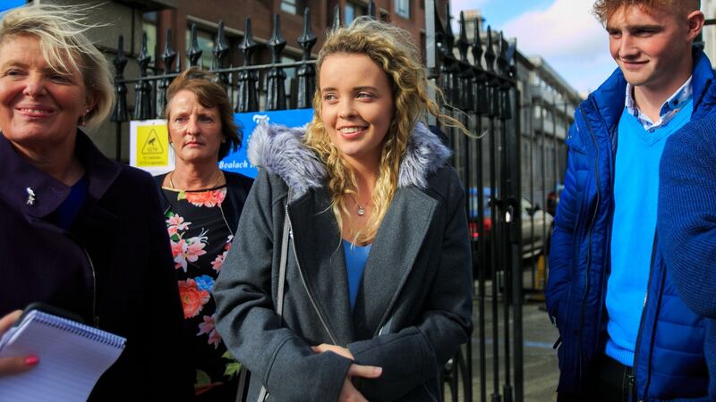 Rebecca Carter of Castlebridge, Co Wexford leaves the High Court in Dublin. Photograph: Gareth Chaney/Collins
