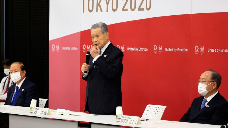 Outgoing Olympics organising committee president Yoshiro Mori. Photograph: Yoshikazu Tsuno/AP