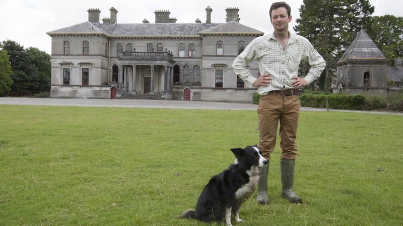 Thomas Cosby at Stradbally Hall, Co Laois with his dog Penny. Photograph: Alf Harvey/hrphoto.ie