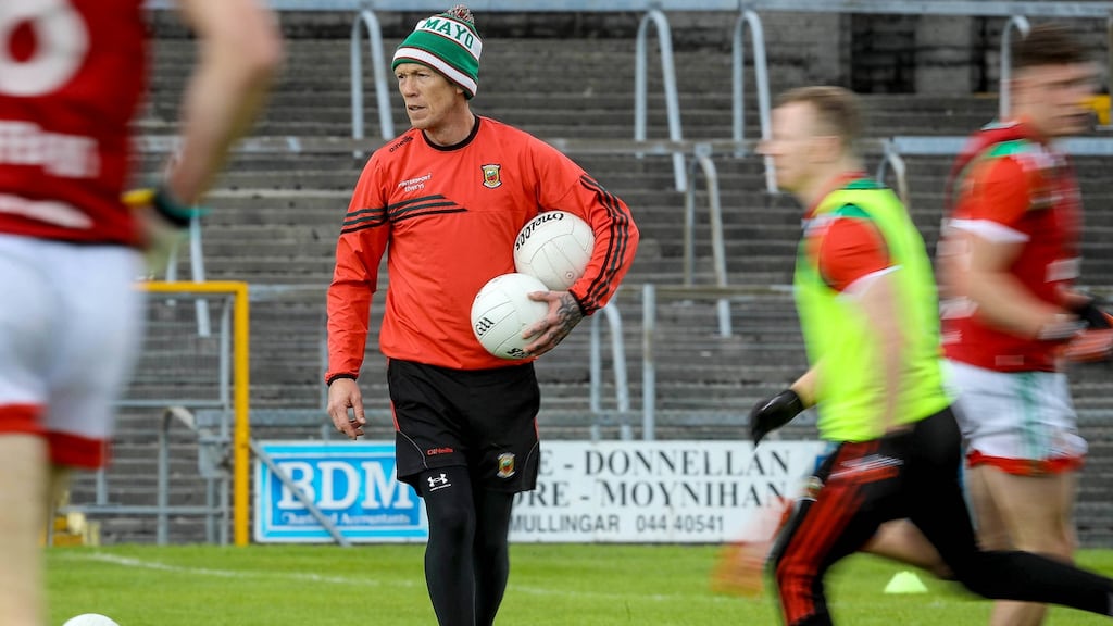 Ciarán McDonald at  TEG Cusack Park, in Mullingar, for Mayo’s game against Westmeath in May. Photograph: Lorraine O’Sullivan/Inpho