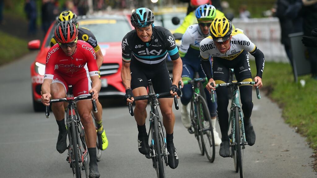 On Sunday Nicolas Roche was edged in the final stage of the Tour de Yorkshire in Scarborough - finishing six seconds back overall. Photograph: Bryn Lennon/Getty Images
