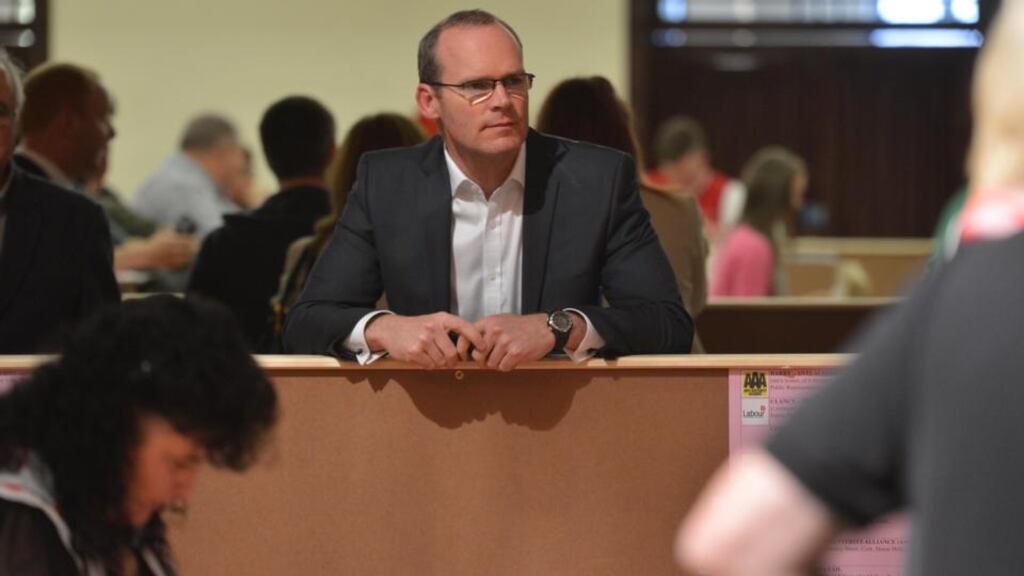 Minister for Agriculture Simon Coveney at the election count at Cork City Hall. Photograph: Michael Mac Sweeney/Provision