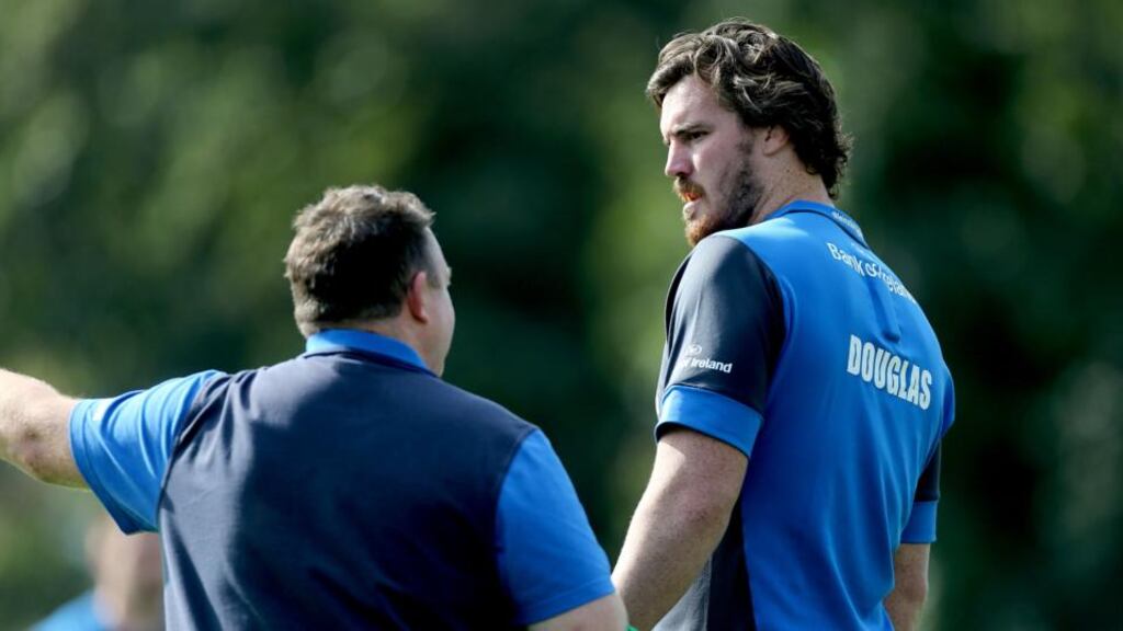 Leinster’s Kane Douglas: struggled to nail down a starting role in the province last season after suffering a string of injuries. Photograph: Ryan Byrne/Inpho