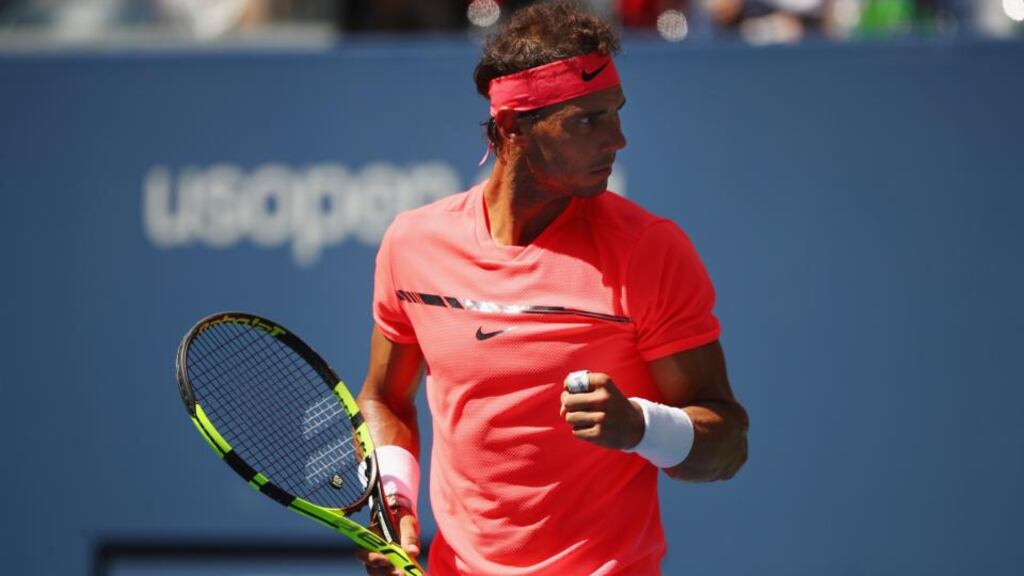 Rafael Nadal of Spain during his fourth round match at the US Open in the Flushing neighborhood of the Queens borough of New York City. Photograph: Getty Images