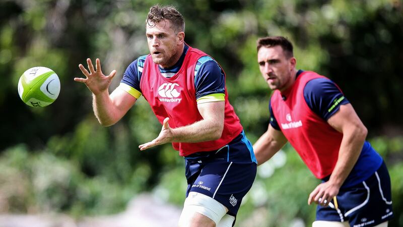 Jamie Heaslip and Jack Conan train together in 2017. Photograph: Gary Carr/Inpho