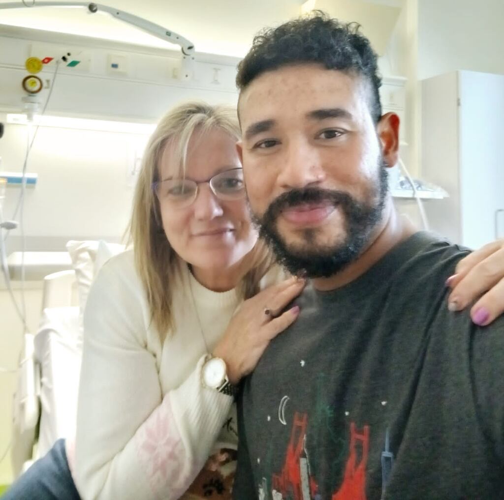 Mohammed Ladfil and his partner Niamhmarie. 'My recovery is going well and for me, my life began again with the transplant,' he says.