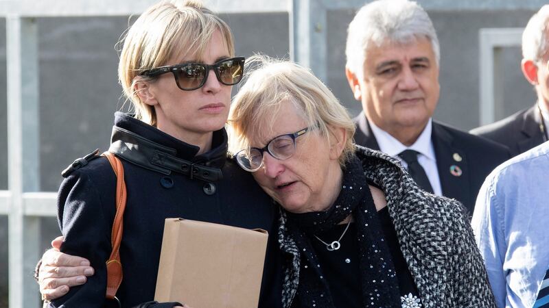 Micheál Ryan’s widow, Naoise Ryan, and his mother, Christine Ryan. Photograph: Colin Keegan/Collins