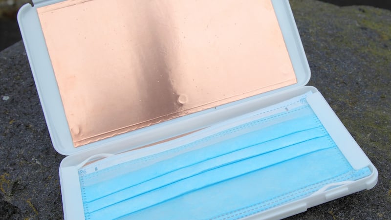 Matthew McVicar won for Coppercase - an antimicrobial copper case used to store face masks - which is being sold in pharmacies in Ireland and the UK. He decided to design the product after noticing how many face masks were being disposed of in his community.