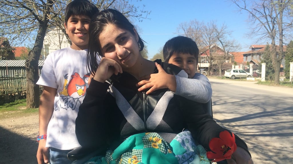 Fatima Bakhshi and her sons Shoaib (9) and Ahmed (4): despite a bleak present, she hopes to make a new life in Ireland.