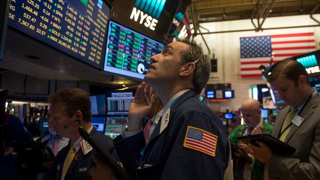 Wall Street: US stocks were lower in early afternoon trading on weak jobs data from the private sector struck investors’ fears about rising tension in the Korean peninsula