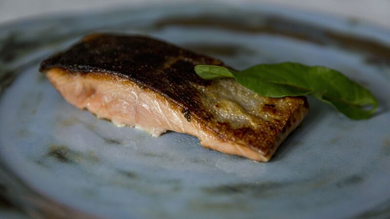 Salmon with sorrel sauce
