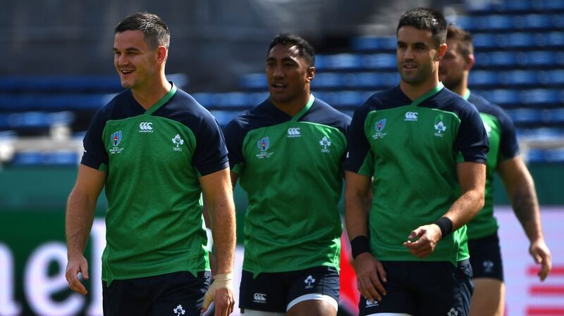 Johnny Sexton and Conor Murray will start a Test match as halfback partners for the 55th time, equalling the Irish record of Ronan O’Gara and Peter Stringer. Photograph: Gabriel Bouys/AFP via Getty Images
