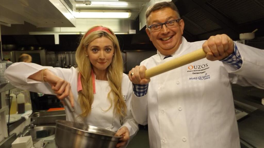 Actor Jenny Dickson and solicitor Gerald Keane will be cooking for a good cause  in Ouzo’s, Blackrock