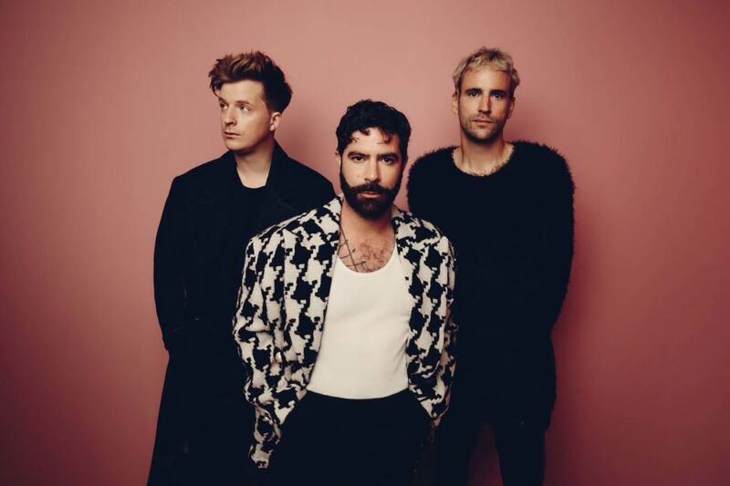 Foals are strikingly led by the live-wire Greek-born singer Yannis Philippakis, centre