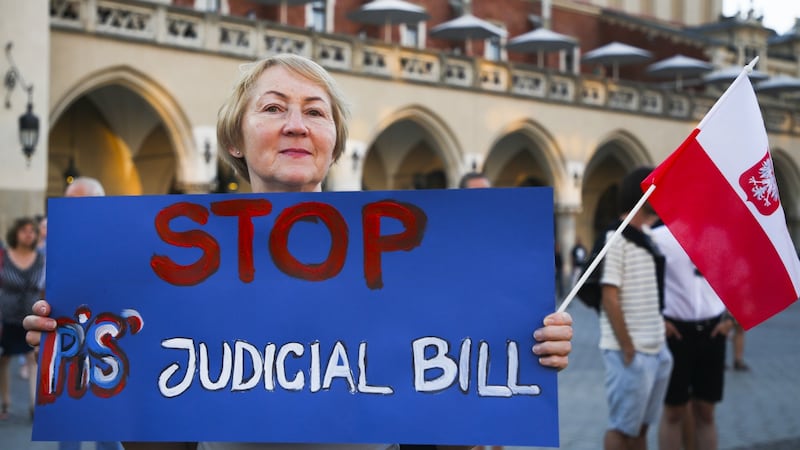 Poland has faced years of protest over plans by the ruling party (PiS) to reform the judiciary. Photograph: NurPhoto via Getty