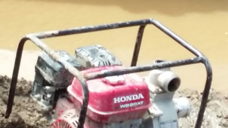 Testing is being carried out on the repair to the burst pipeline supplying water to the Drogheda area that has left tens of thousands of people in the north east facing a sixth day without a normal water supply. Photograph: Irish Water