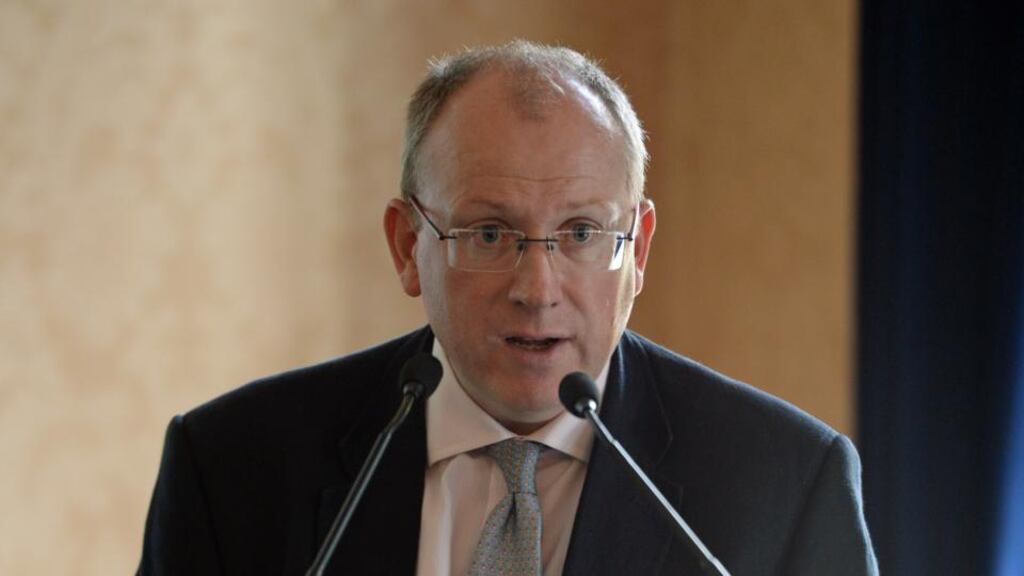 Chief executive Jeremy Masding at the Permanent TSB presentation of results at its Dublin headquarters yesterday.Photograph: Frank Miller