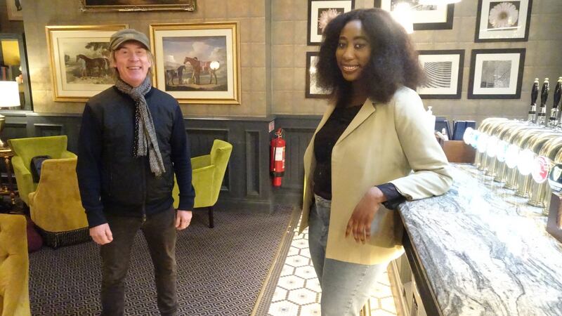 Hector Ó hEochagáin and Ola Majekodunmi in Hector – Éire Nua