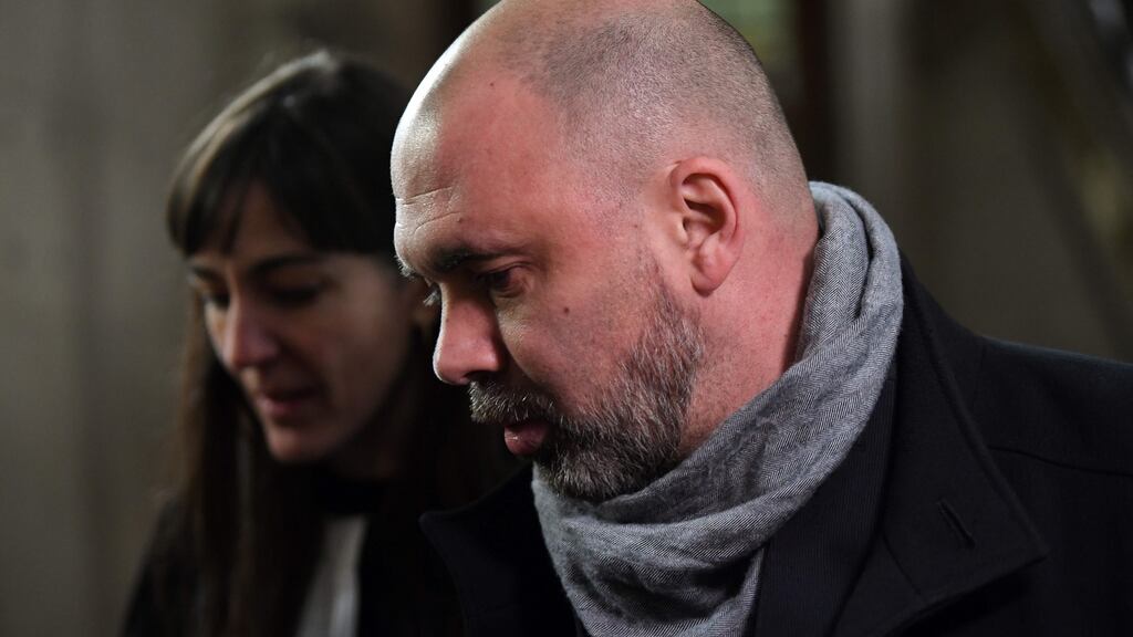 File image of Nicolas R, one of the two French policemen convicted of assaulting a Canadian tourist in April 2014 in Paris. Photograph: Eric Feferberg/AFP/Getty Images