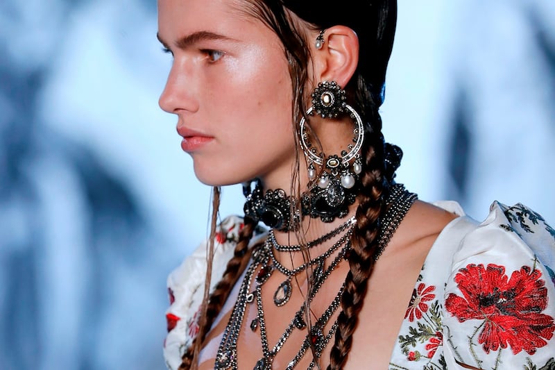 Paris Fashion Week: from the Alexander McQueen spring-summer 2019 ready-to-wear collection. Photograph: François Guillot/AFP/Getty