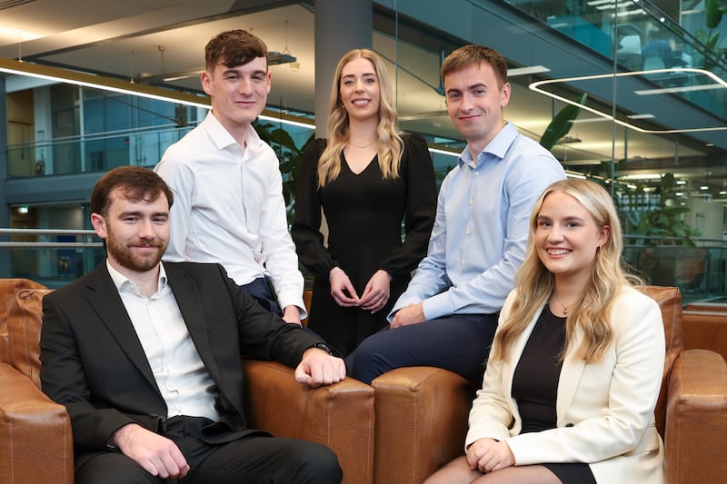 From left: Cillian Diskin, associate, advisory; Patrick McCarron, senior associate, advisory; Marianna Hughes, senior associate, assurance; Eoin Nation, associate, assurance; Denise Birin, associate, tax
