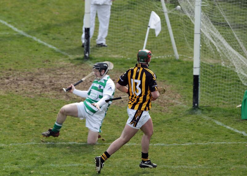 Kilkenny's Eoin Larkin fires past Limerick goalkeeper Tadhg Flynn in 2010. It was the last time the Cats beat Limerick in the league. Photograph: Morgan Treacy/Inpho