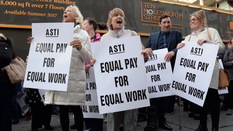 Discrepancies in terms between teachers who entered the profession before and after crash-related changes have long been a point of contention for unions. Photograph: Eric Luke