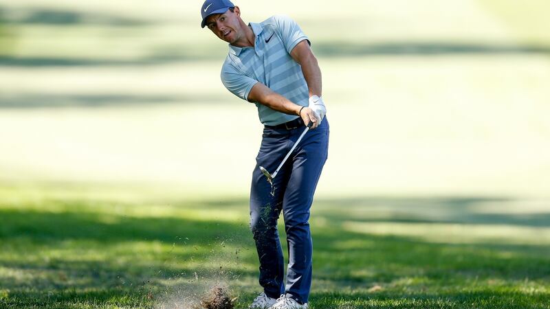 Rory McIlroy plays his second shot on the 10th hole during the second round of the Valspar Championship at Innisbrook Resort Copperhead Course in Palm Harbor, Florida. Photograph: Michael Reaves/Getty Images