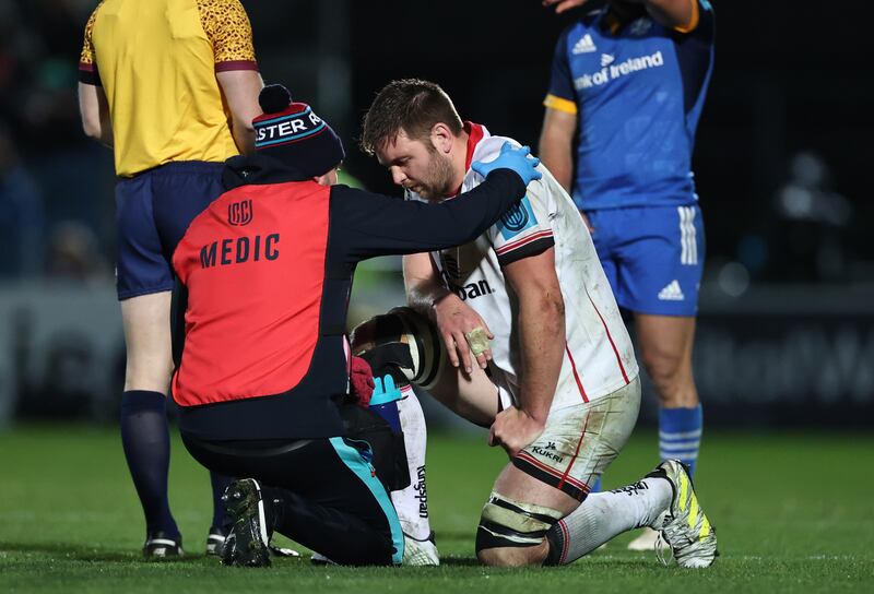 If Iain Henderson is unable to play against Sale Sharks, Ulster's chances will be weakened. Billy Stickland/Inpho