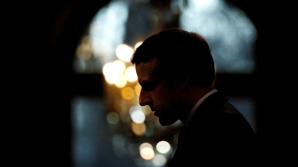 French president Emmanuel Macron’s reluctance to get involved in the Israeli-Palestinian conflict contrasts with his energetic diplomacy on other issues. Photograph: Yoan Valat/Reuters