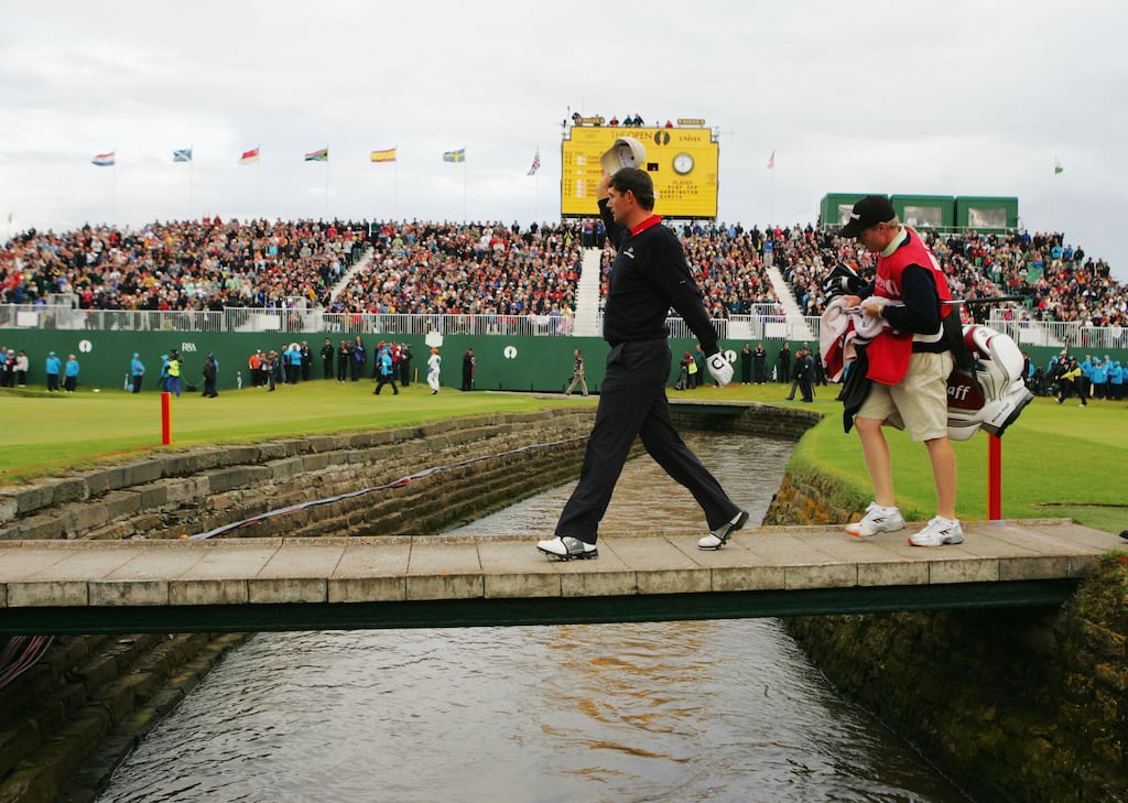 Ireland's Padraig Harrington on the 18th fairway at Carnoustie on his way to winning the British Open in 2007. Photograph: Inpho/Getty Images