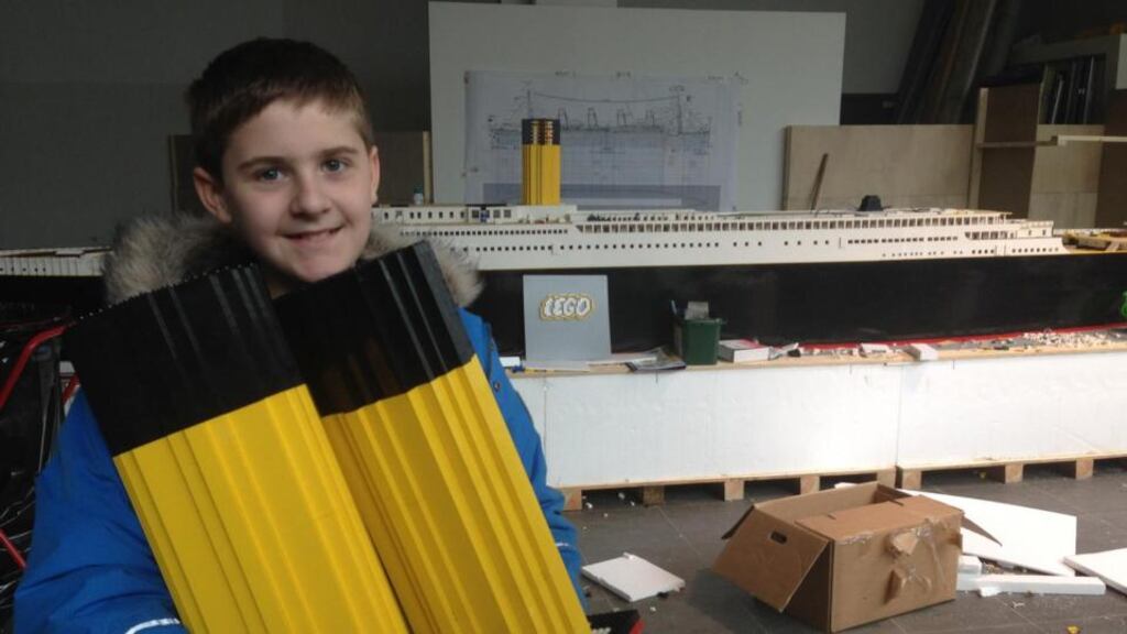 Brynjar Karl made a six-metre scale replica of the Titanic using 56,000 Lego bricks.