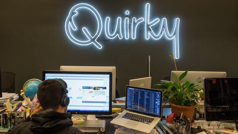 Quirky’s offices in New York: the company, which had raised $185m from investors including General Electric, filed for bankruptcy last week. Photograph: Sasha Maslov/The New York Times