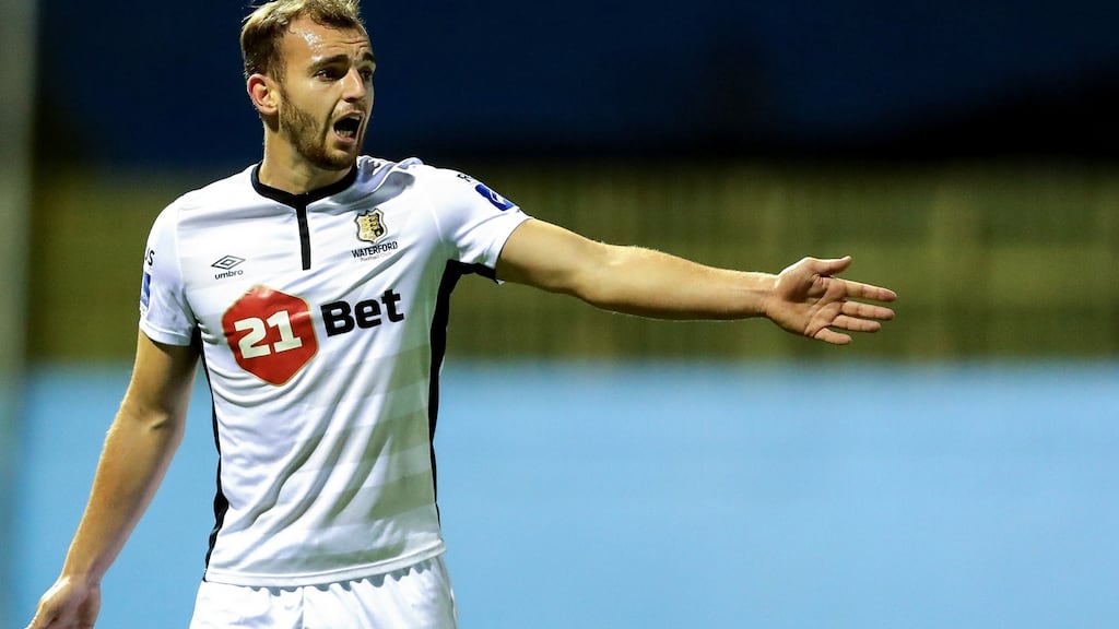 Dessie Hutchinson scored twice as Waterford finished the season with a 4-1 win over Limerick at the RSC. File photograph: Laszlo Geczo/Inpho