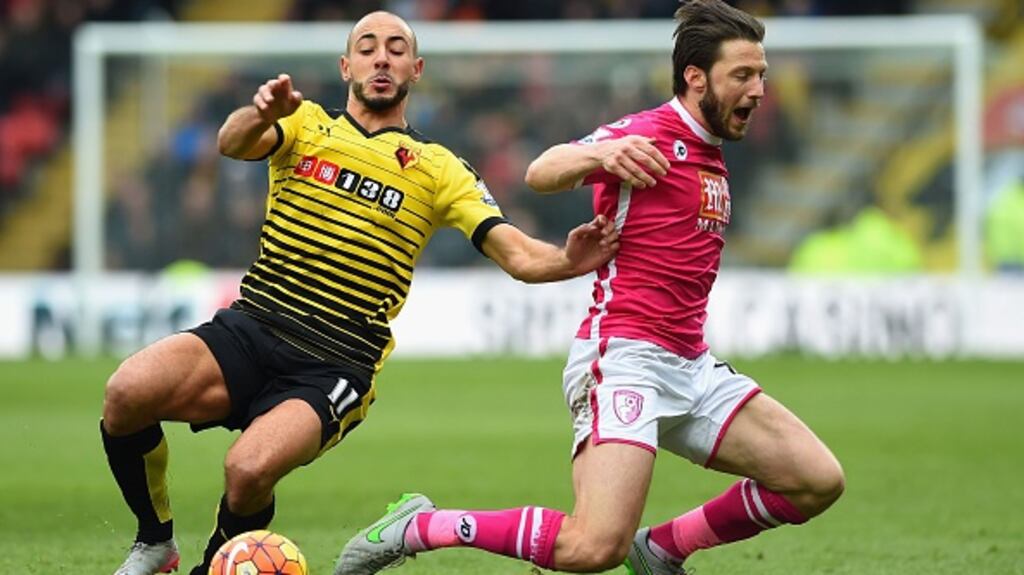 Eddie Howe has said midfielder Harry Arter is unlikely to feature for Bournemouth again this season as he recovers from an achilles injury. Photograph: Getty