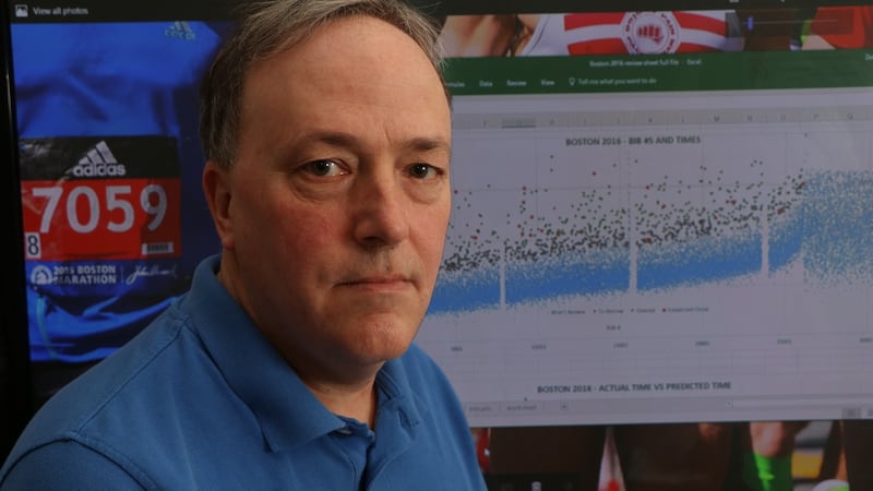 Murphy collates all of the data before analysing previous times and other factors to find people cheating. Photo: Derek Murphy