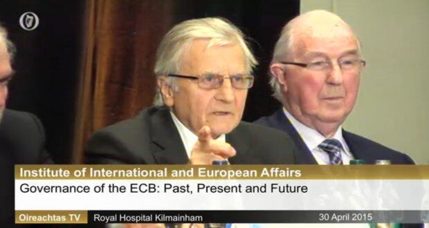 Former president of the European Central Bank Jean-Claude Trichet is answering questions from the Banking Inquiry at the Royal Hospital Kilmainham in Dublin. Photograph: Eric Luke/The Irish Times