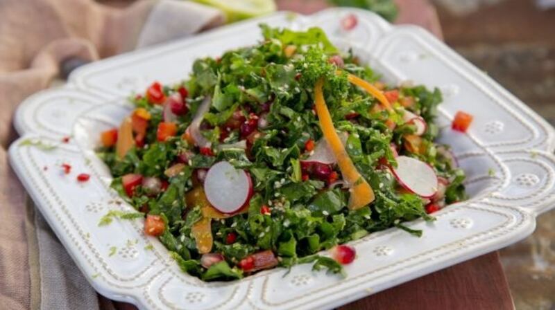 Vanessa Greenwood’s kale salad with tahini soy dressing